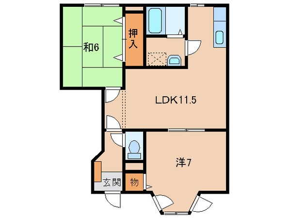 箕島駅 徒歩5分 1階の物件間取画像